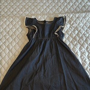 Charming Navy Blue Kids Dress